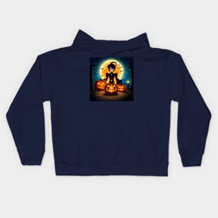 Cute Witch's Night Out Kids Hoodie